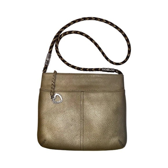 Brighton Handbags - Brighton Elegant Gold Handbag with Heart Charm-super cute!